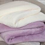 NICOLE DAY FLEECE Lilac 150x180cm Throw