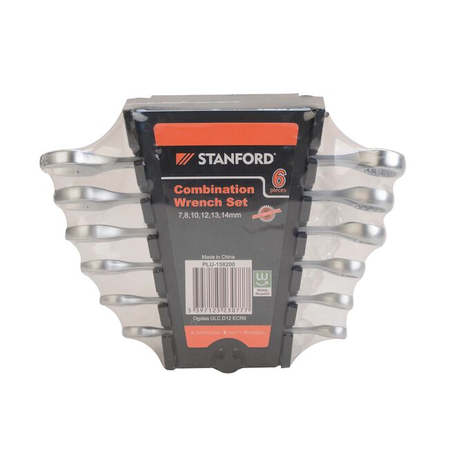 6 Piece Combination Wrench Tool Set