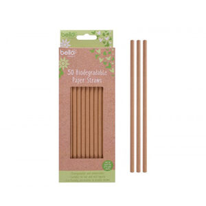 Bello 50 Brown Paper Straws