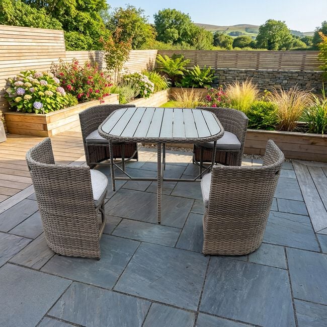 Solaro 5 Piece Rattan Dining Set