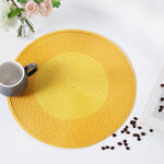 Ombre Round Woven Place Mat Ochre