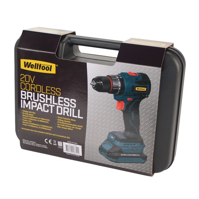 20V Cordless Brushless Impact Drill