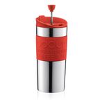 BODUM TRAVEL PRESS RED 0.35L Travel Mug & Extra Lid