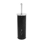 MARBLE EFFECT TOILET BRUSH HOLDER BLACK