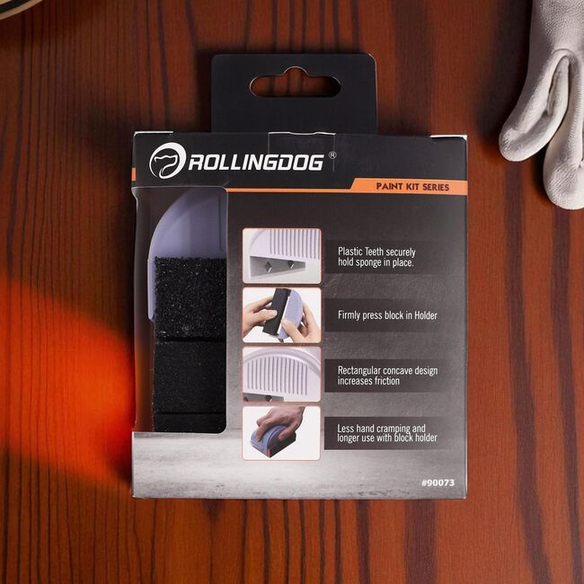 Rolling Dog Hand Sanding Block Kit 4 Piece