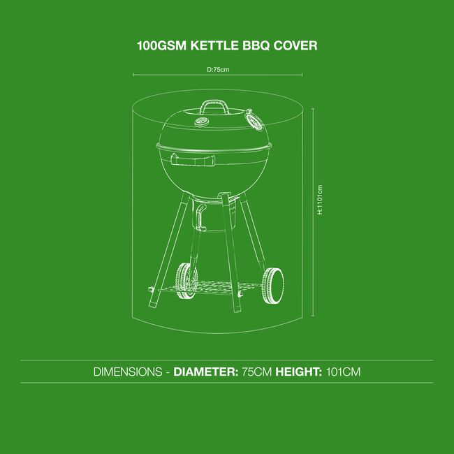 100GSM Kettle BBQ Cover