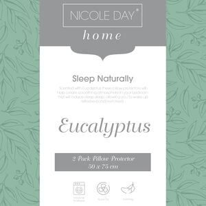 Nicole Day Scented Eucalyptus Pillow Protector 2Pk