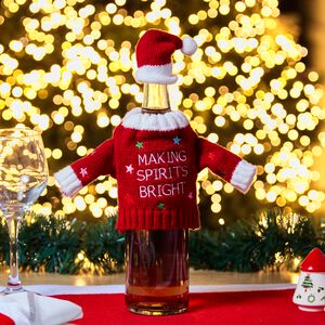 Christmas Jumper & Hat Wine Bottle Cover