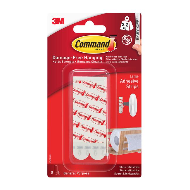 Command™ Large Adhesive And Refill Strips 