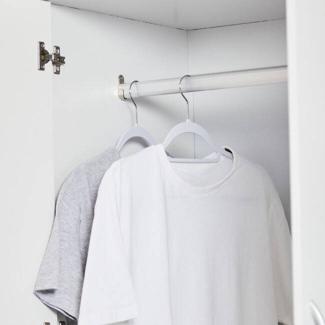 White Hangers with Anti Slip 10 Pack