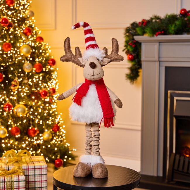Christmas Moose With Extending Legs