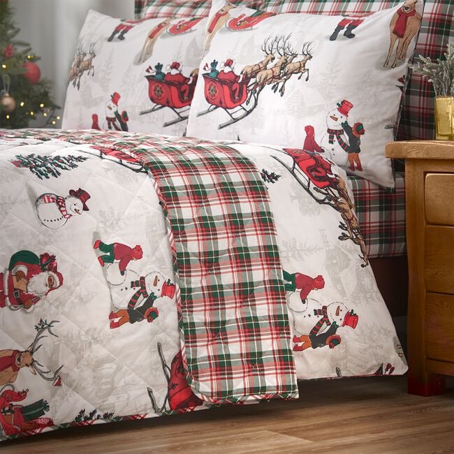 Christmas Scene Bedspread 200cm x 220cm
