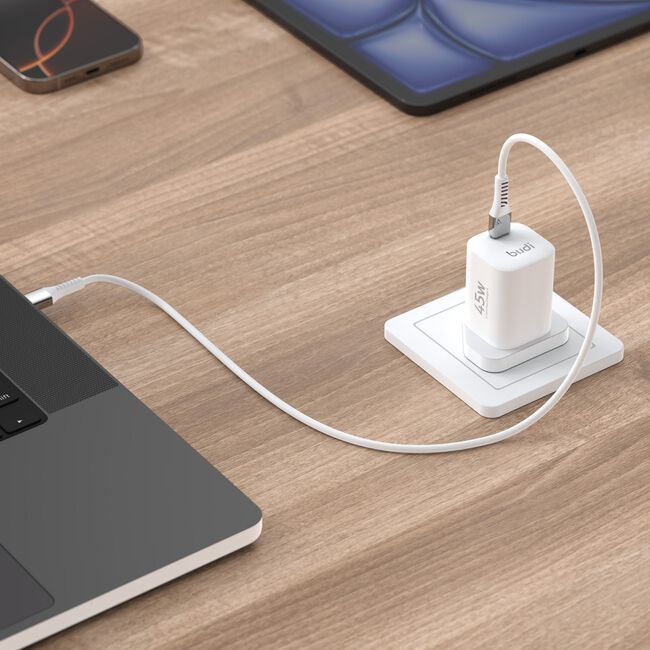 Budi USB-C 45W Mini GaN Mains Charger