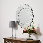 Sunburst Bevel Round Mirror 60cm 