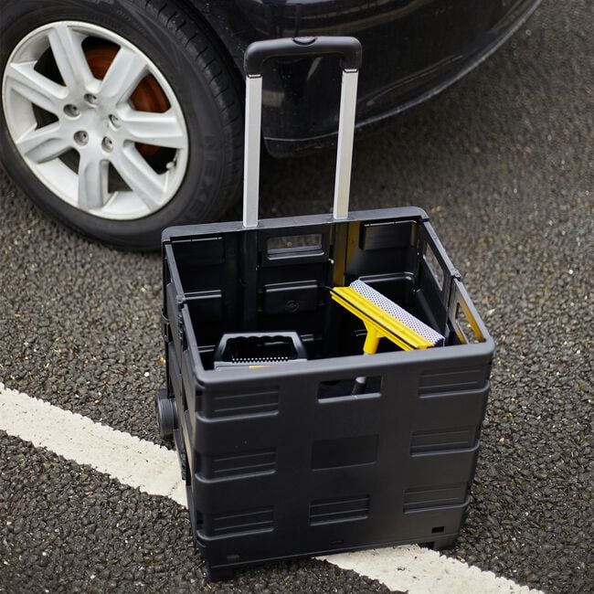 Folding Storage Trolley with Lid