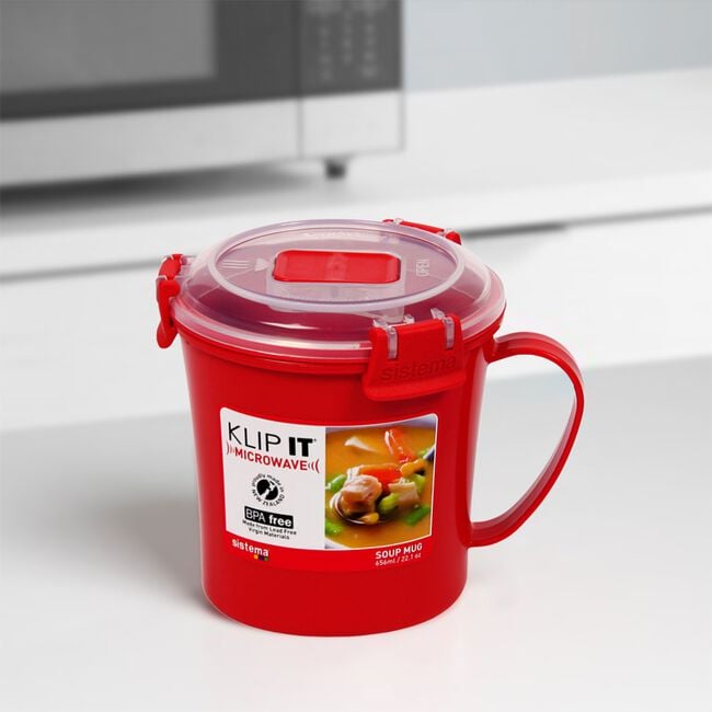 Klip It Microwave Soup Mug 656ml