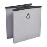 VELVET FOLDABLE SMALL Light Grey Ottoman