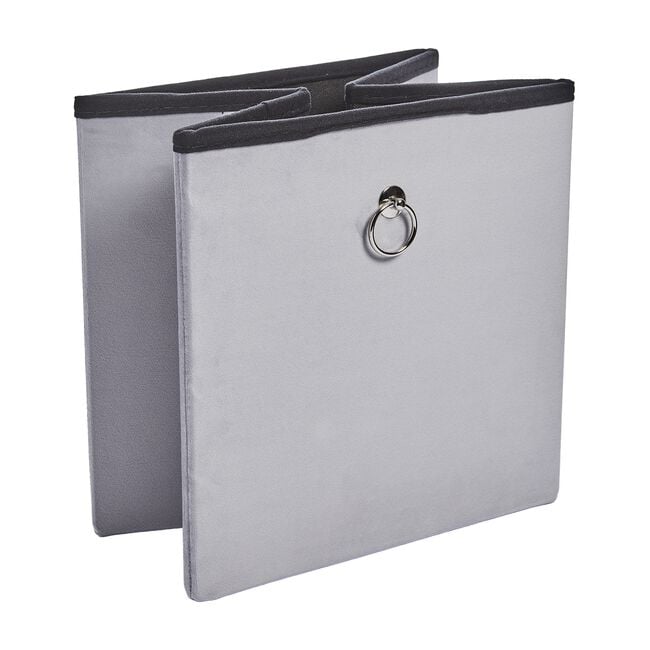 VELVET FOLDABLE SMALL Light Grey Ottoman