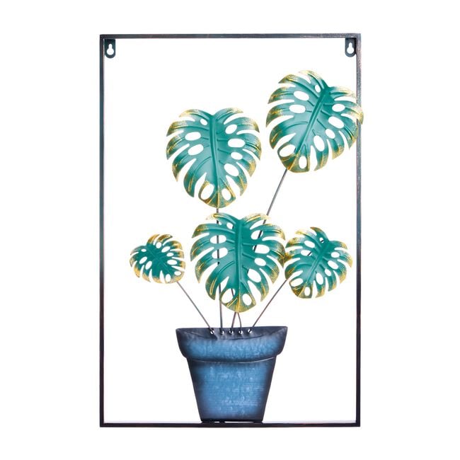 Metal Framed Palm Tree Garden Wall Art