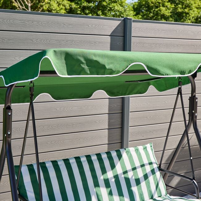 Striped 2 Seater Swing Chair