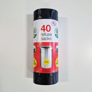 40 Pack 50L Refuse Sacks