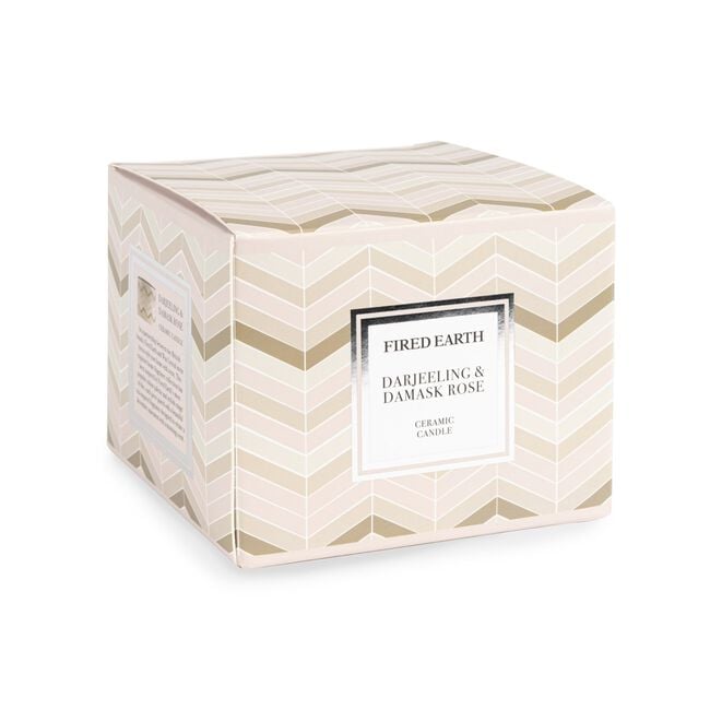 Fired Earth Darjeeling & Damask Rose Large Candle