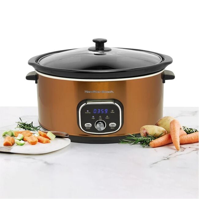 Hamilton Beach 6.5L Digital Copper Slow Cooker 