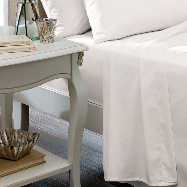 SUPER KING FLAT SHEET Luxury  Percale White 1H