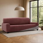 REGAL MILLS EASYSTRETCH VELVET BORDEAUX  3 Seater Sofa Cover