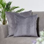 Triangle Stitch Cushion 45x45cm - Grey