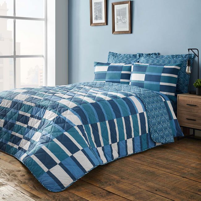 Billy Bedspread 200cm x 220cm - Blue