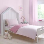 JUNIOR DUVET COVER Luxury Percale Blush Pink/Rose Pink