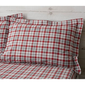 Patchwork Christmas Oxford Pillowcase Pair - Grey