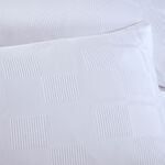 SINGLE DUVET COVER Waffle Squares Jacquard White