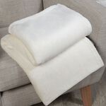 Nicole Day Fleece Throw 150cm x 180cm - Cream