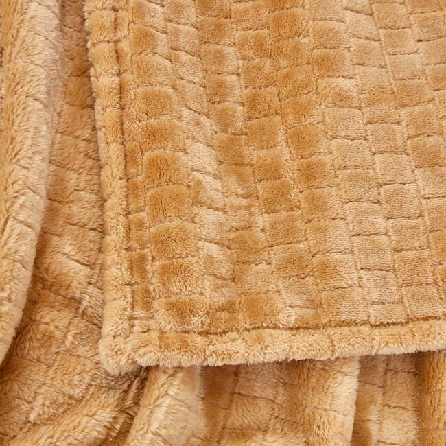 RUANE JACQUARD VELVET CARAMEL 150x200cm Throw 