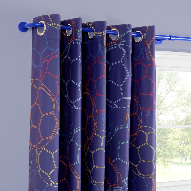 KIDS ROOM DARKENING EXTENDABLE 124-210cm Blue