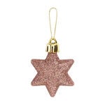 6 Pack Glitter Christmas Stars Tree Decoration