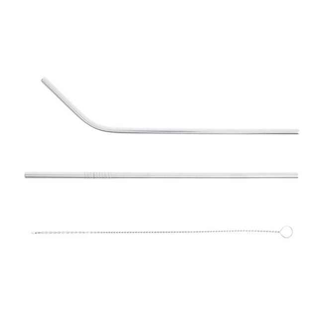Stainless Steel Straight and Curved Straws