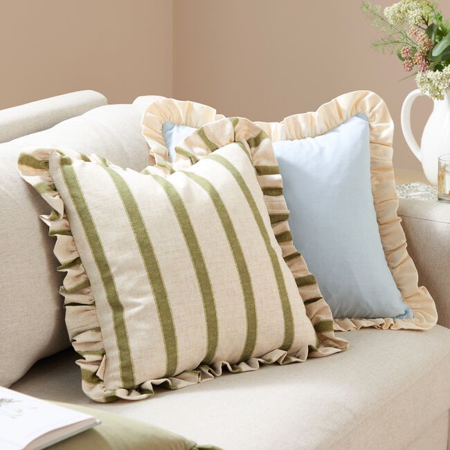 WYLDER EFFIE SKY BLUE / VINTAGE CREAM 45x45 Cushion