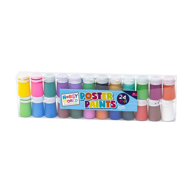 24 Pack Multicolour Poster Paint 