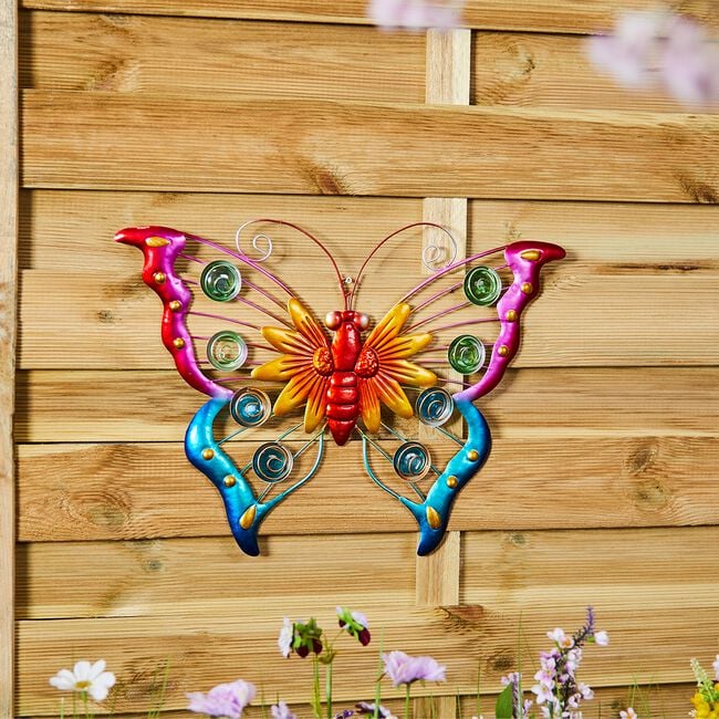 Pink & Blue Butterfly Wall Art