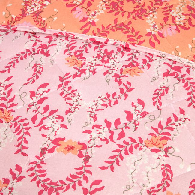 Jazmine Bedspread 200cm x 220cm - Pink/Coral