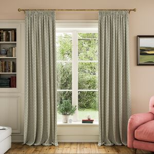 JOULES  FLORAL FOULARD LINED Curtains 66x54 Creme/Multi