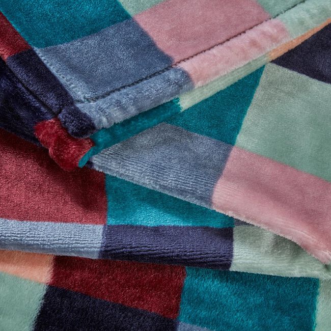 Ruane Plush Velvet Trend Blocks Throw 150x200cm