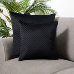 TRIANGLE STITCH BLACK 58x58 Cushion
