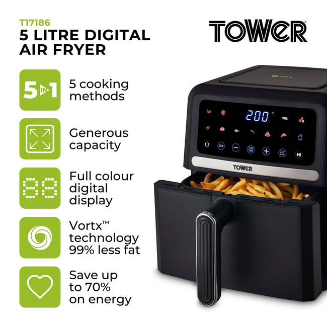 Tower Vortx 5L Digital Air Fryer