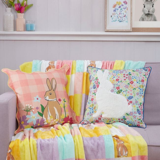 Blossom Lane Spring Blocks Throw 150cm x 200cm 