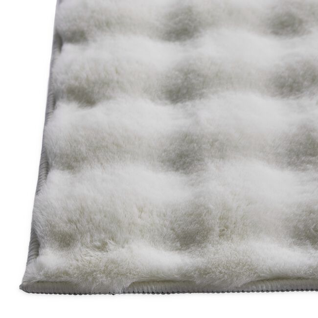 FAUX RABBIT BUBBLE CREAM 80x150cm Rug 31A