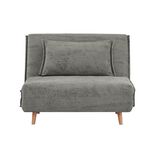 Lara Grey Convertible 191x108cm Sofa Bed